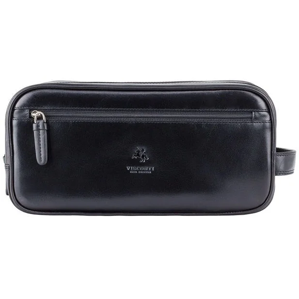 Visconti Naples Wash Bag/Dopp Bag - Black