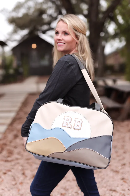 Custom Duffle Bag -Tahoe Sunset (Grey/Blue/Cream)