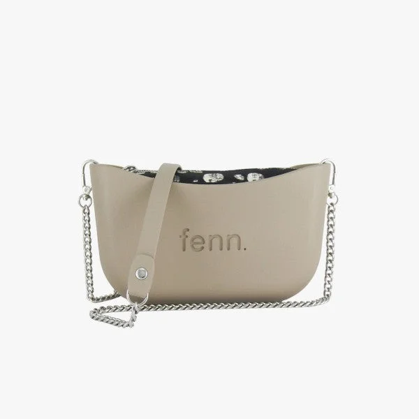 Fenn Classic Stone Handbag Pattern 70 Inner  Silver Zip  Stone/ Silver Chain