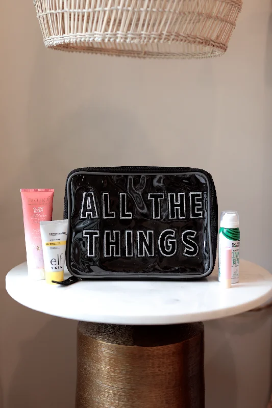 All The Things - Oversized Cosmetic Bag (Midnight/Grey)