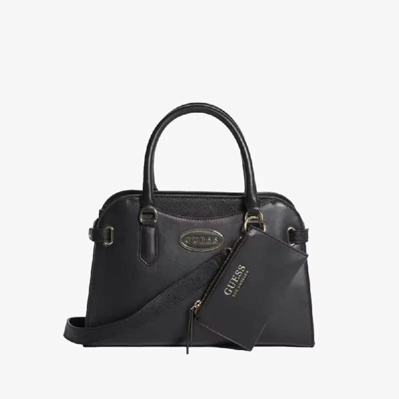 Guess Lawndale Satchel Handbag Black