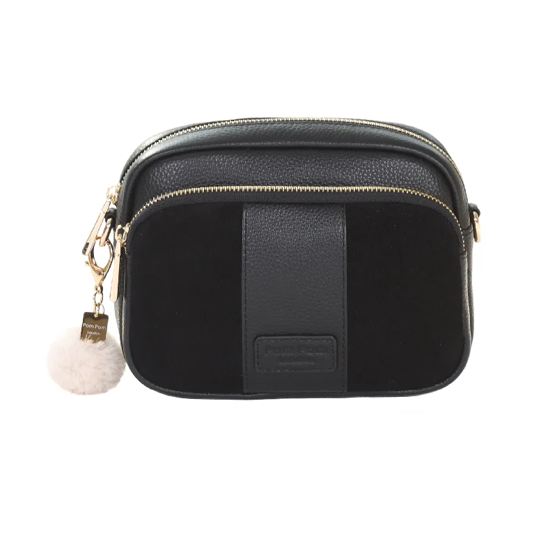 Mayfair Suede & Leather Bag Black