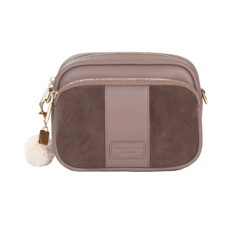 Mayfair Suede & Leather Bag Mocha