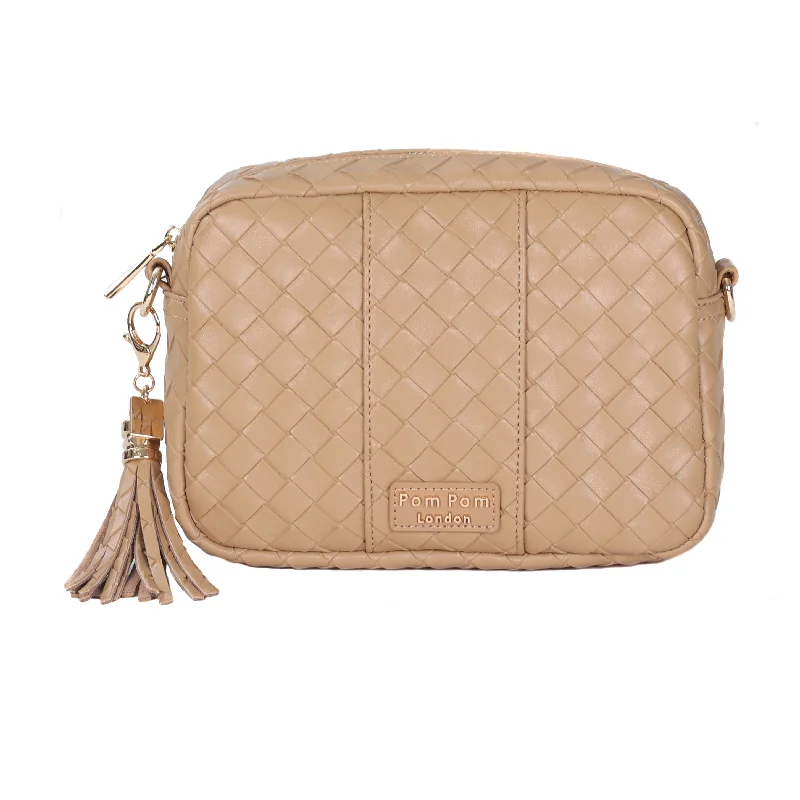 Pom Pom London City Lattice Bag Caramel