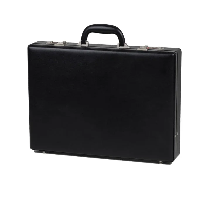 Quindici Leather Attaché Case - Black