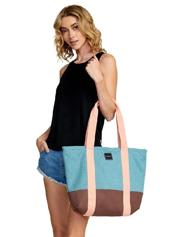 Rvca Carry All Tote Bag Blue Crest