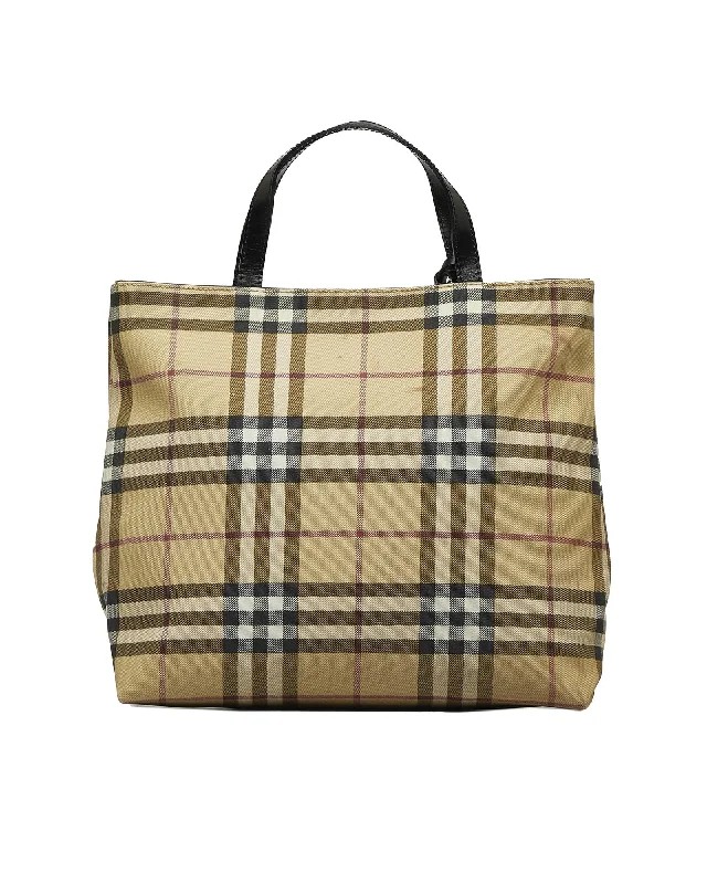 Check Coated Canvas Handbag