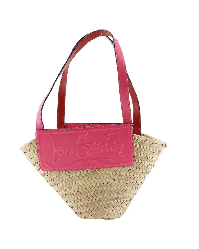 Authentic Christian Louboutin Raffia Tote Bag