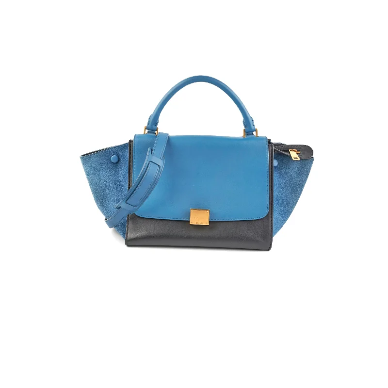 Celine Small Trapeze Blue/Black