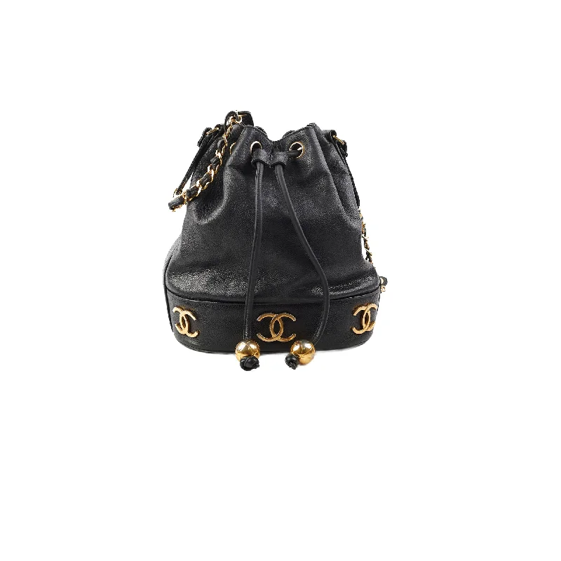 Chanel Bucket Bag Caviar Black