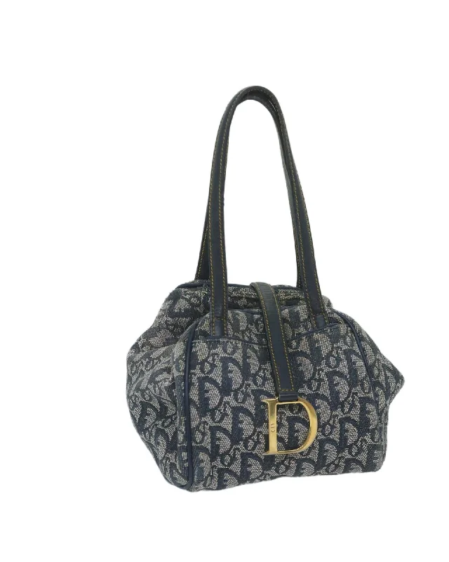 Canvas Navy Hand Bag by Christian Dior