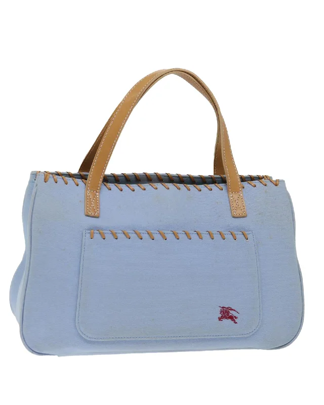 Blue Canvas Hand Bag by Burberry Blue Label