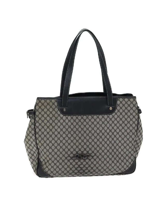 Macadam Canvas Gray Hand Bag by Celine