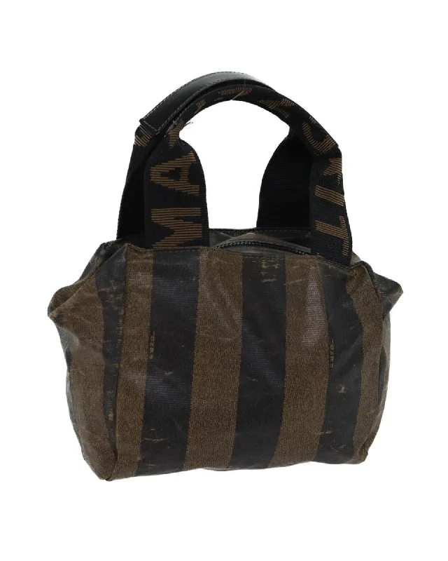 Coated Canvas Hand Bag with Pequin Pattern