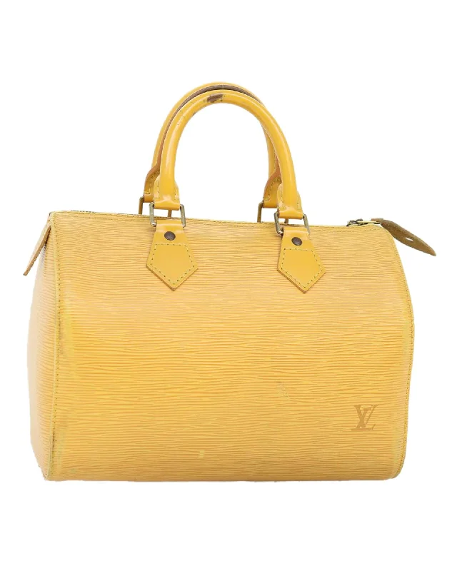 Epi Leather Speedy Hand Bag in Yellow with Serial No. SP1905