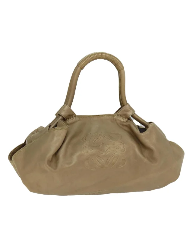 Authentic Gold Leather Hand Bag by Loewe