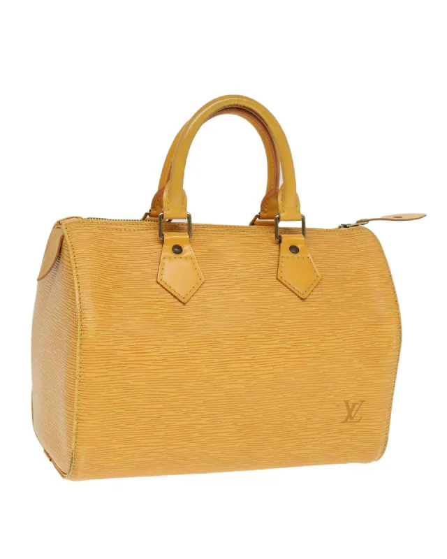 Epi Leather Hand Bag in Tassili Yellow