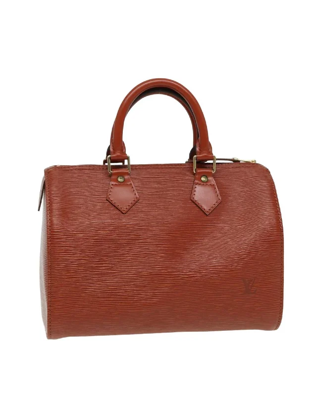 Epi Leather Speedy Handbag in Brown by Louis Vuitton