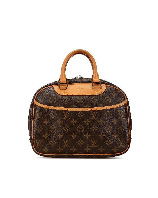 Monogram Canvas Trouville with Vachetta Leather Trim and Top Zip Closure