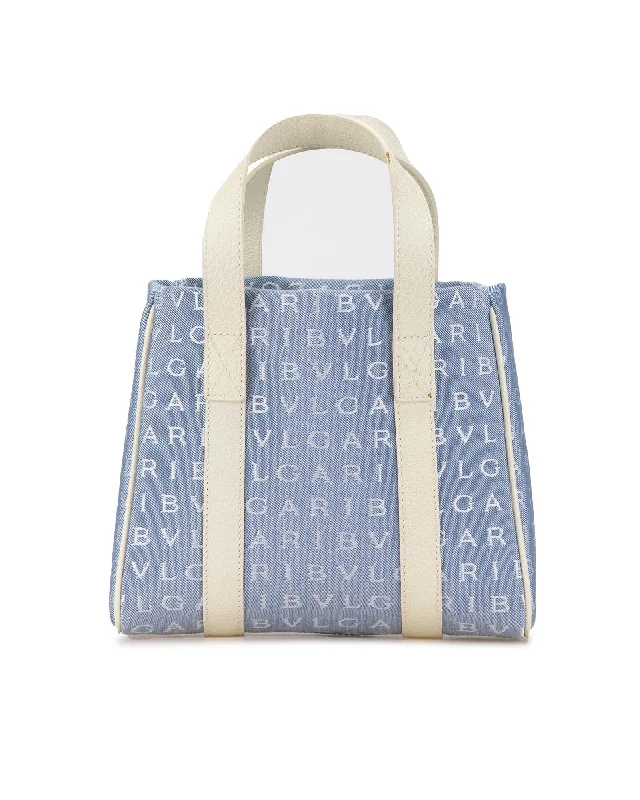 Bvlgari Bvlgari Blue Canvas Tote Bag