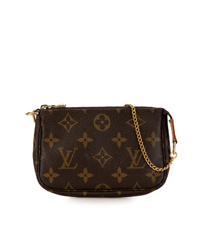 Louis Vuitton Pochette Accessoires Monogram Canvas Chain Wallet