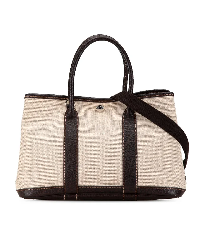 Herms Garden Party Tote Bag BeigeBrown