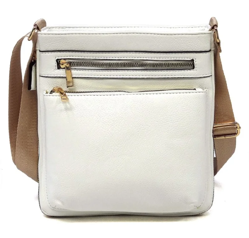 AD1238 Front Zippered Crossbody Bag