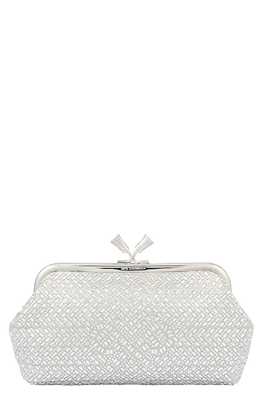 Maud Tassel Clutch - Silver Crystal