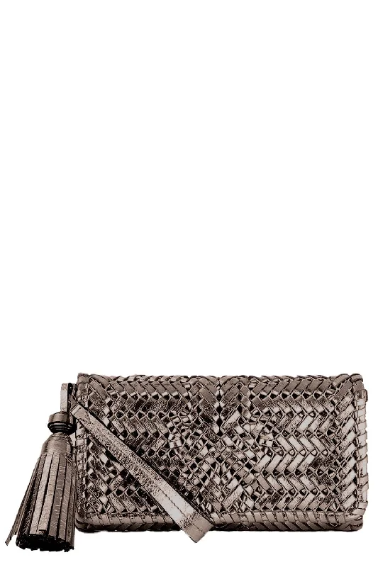 Neeson Tassel Clutch - Smog