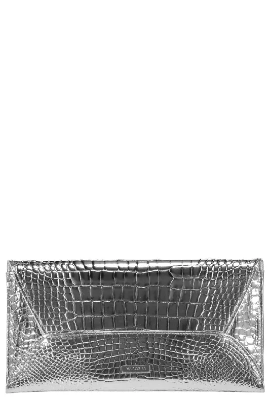 Envelope Clutch - Silver Palladium