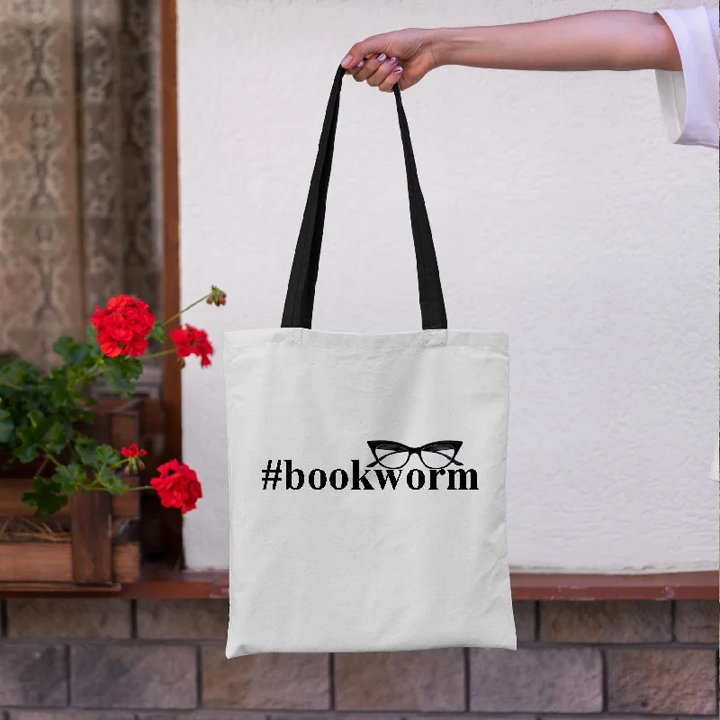 #bookworm Cotton Canvas Book Bag