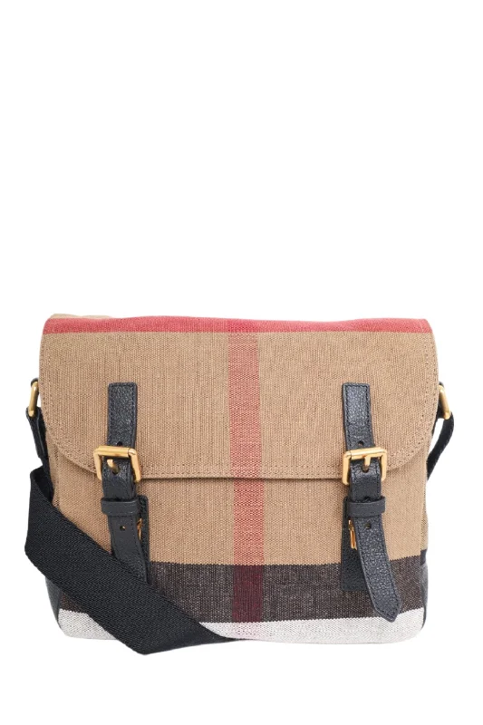 Burberry Nova Check Canvas Messenger Bag