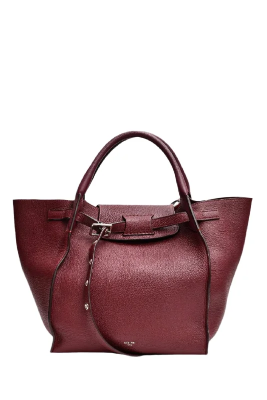 Celine 2018 Burgundy Leather Small Big Tote