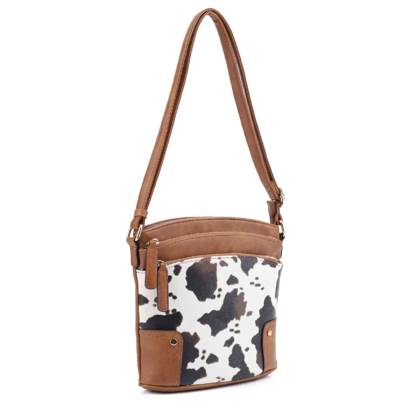 EJ60065C Cow Printed Shoulder Crossbody Bag