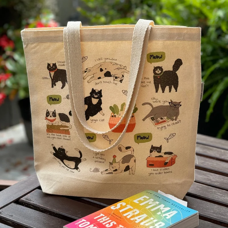 Feisty Feline / Crazy Cats Organic Cotton Tote Bag