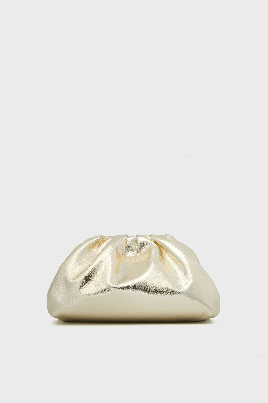 Gold Mini Slouchy Clutch