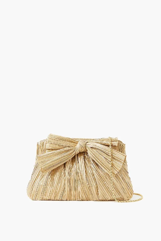 Gold Rayne Pleated Frame Clutch