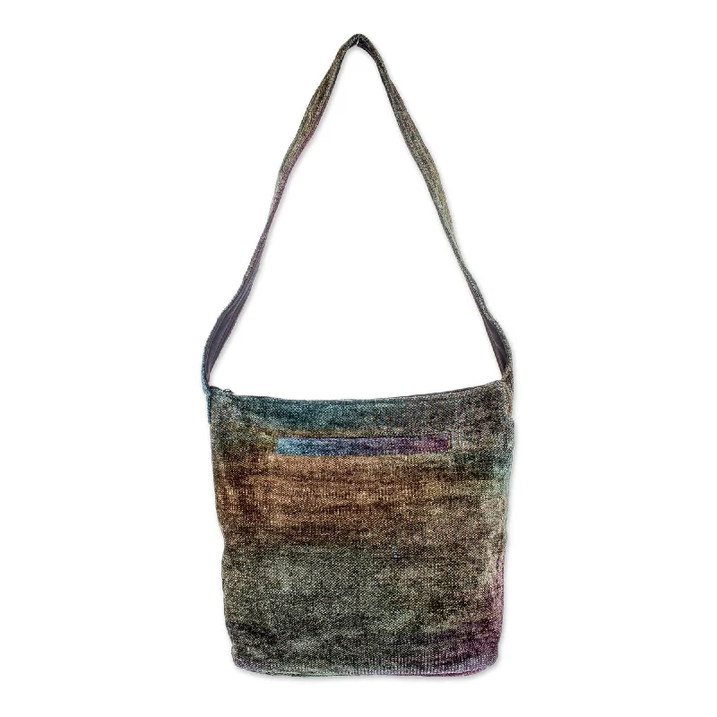 Hand Made Bamboo Chenille Shoulder Bag  - Magic Forest