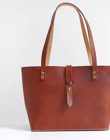 Handmade Leather handbag shoulder tote bag brown for women leather shoulder bag