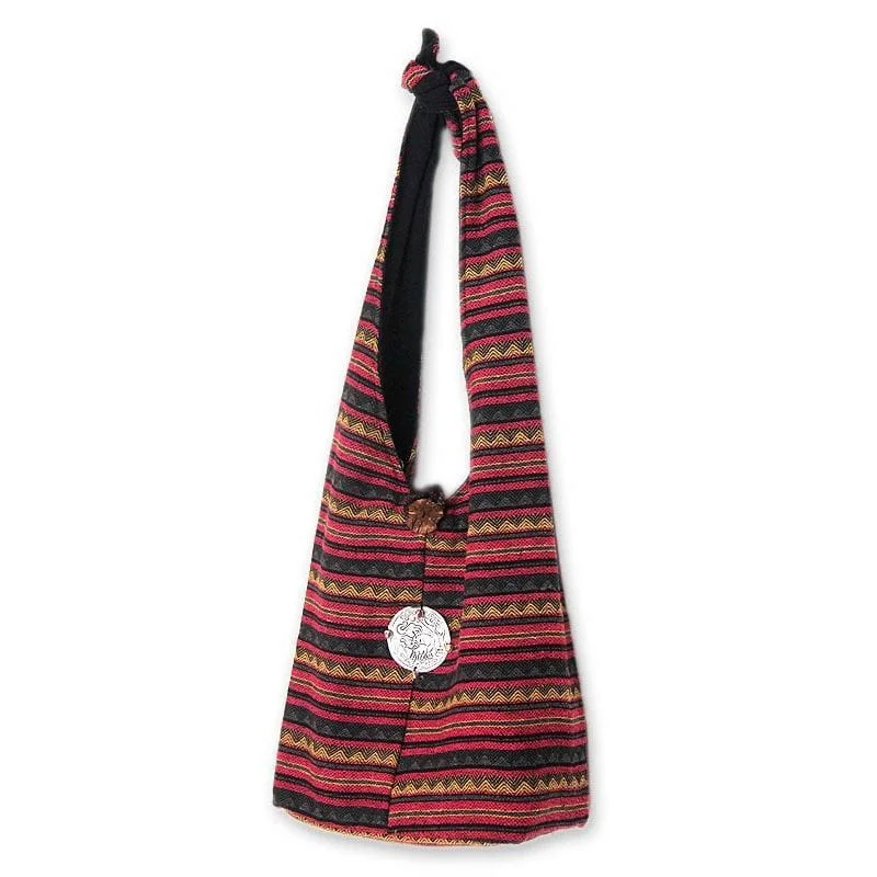 Handmade Striped Cotton Shoulder Bag  - Antique North