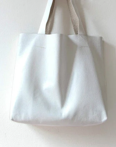 Handmade White fashion leather small tote bag shoulder bag handbag for women