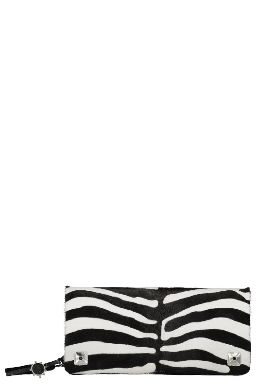 Fold-Over Clutch - Zebra