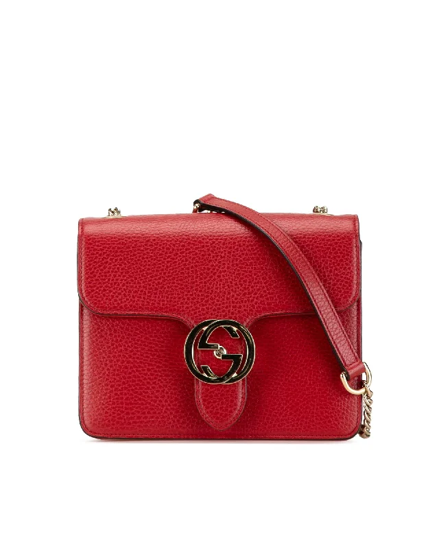 Gucci GG Marmont 20 Small Chain Bag in Red Leather