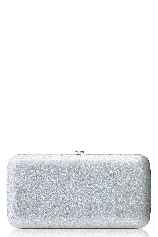 Finley Clutch - Silver Rainbow Stardust