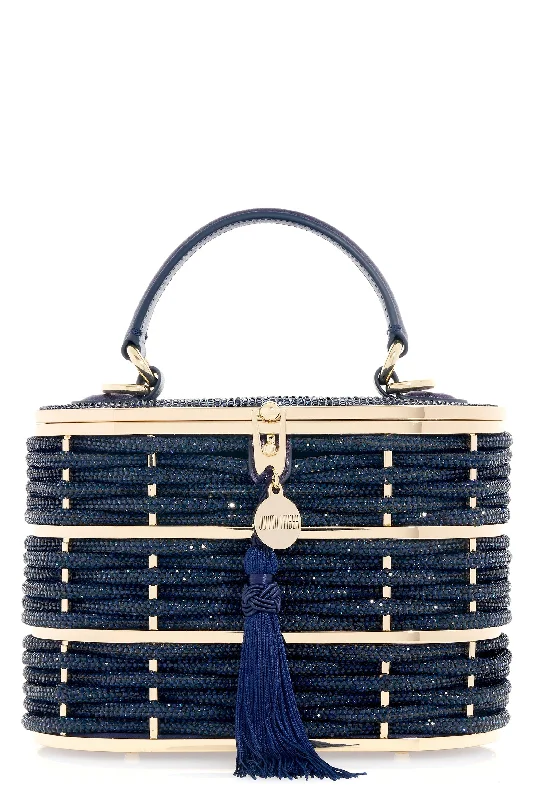 Willow Top Handle Bag - Champagne Indigo