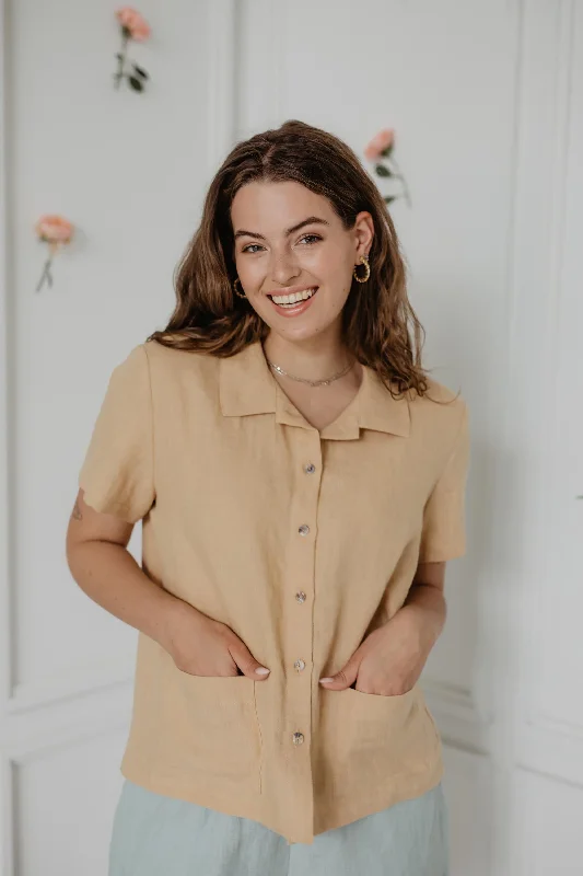 Certified linen summer shirt Scarlett