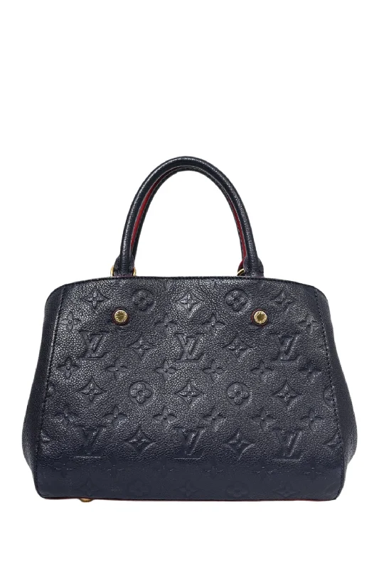 Louis Vuitton Navy Empreinte Montaigne BB Top Handle with Strap