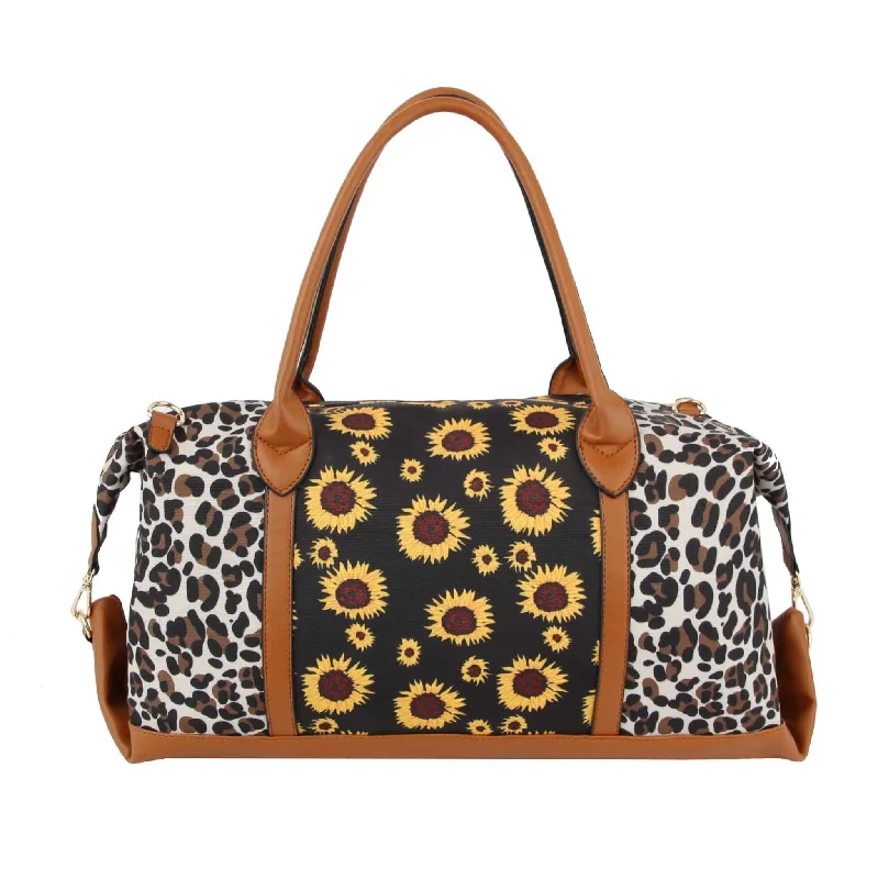 LPR029-2(MT) Sunflower and Leopard Printed Duffel Bag