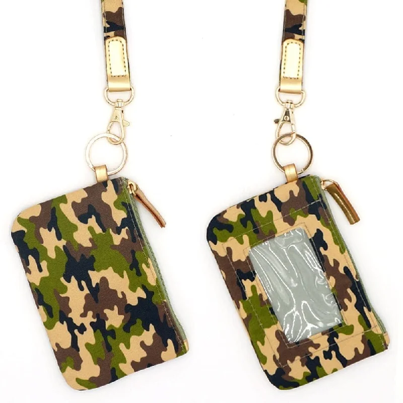 MB0153 Camo Lanyard ID Wallet