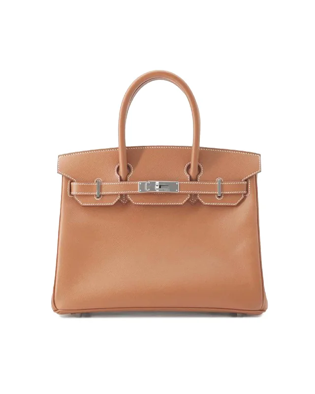 Epsom Birkin Retourne 30 with Twist Lock Closure and Interior Pockets